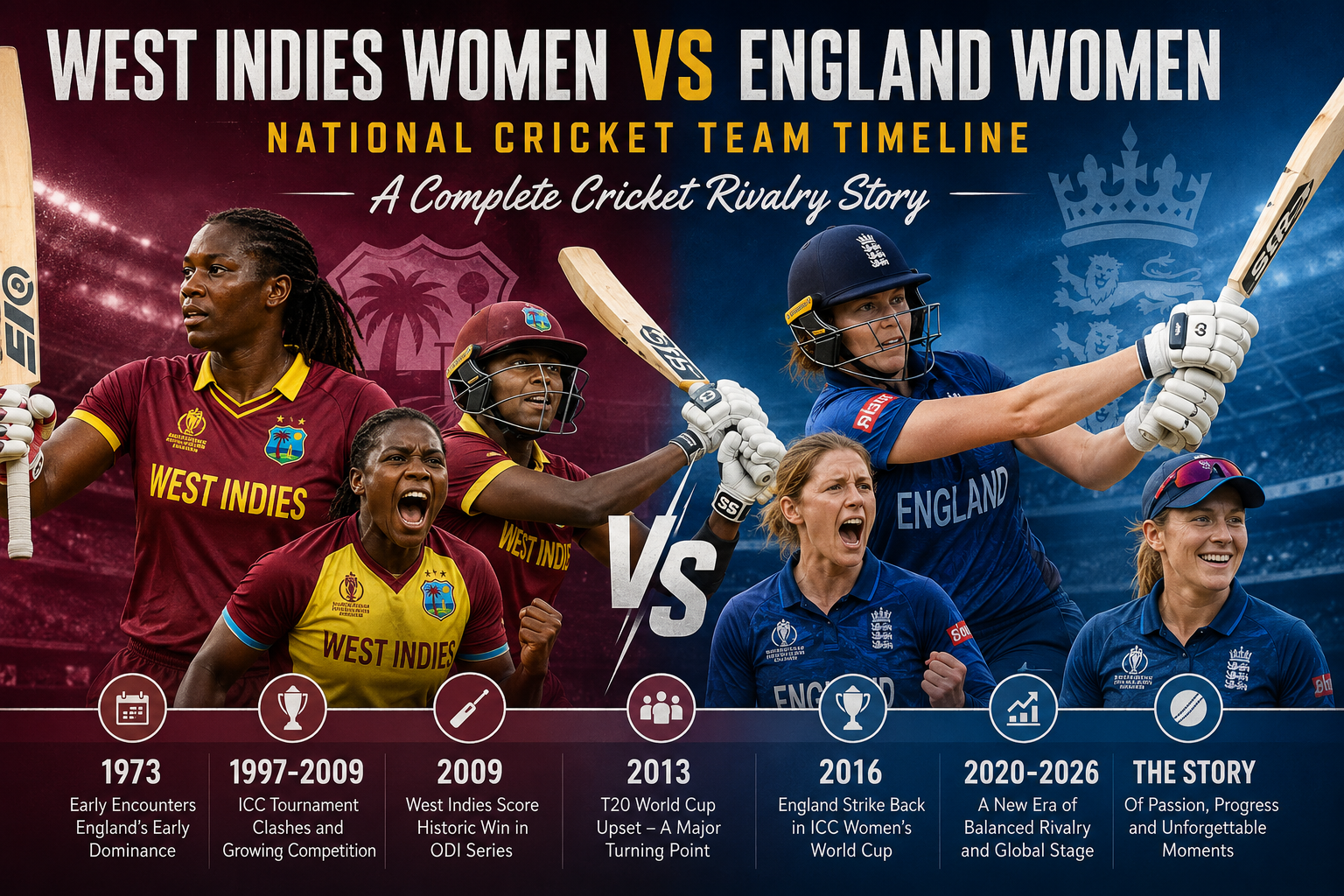 West Indies Women Vs England Women's National Cricket Team Timeline
