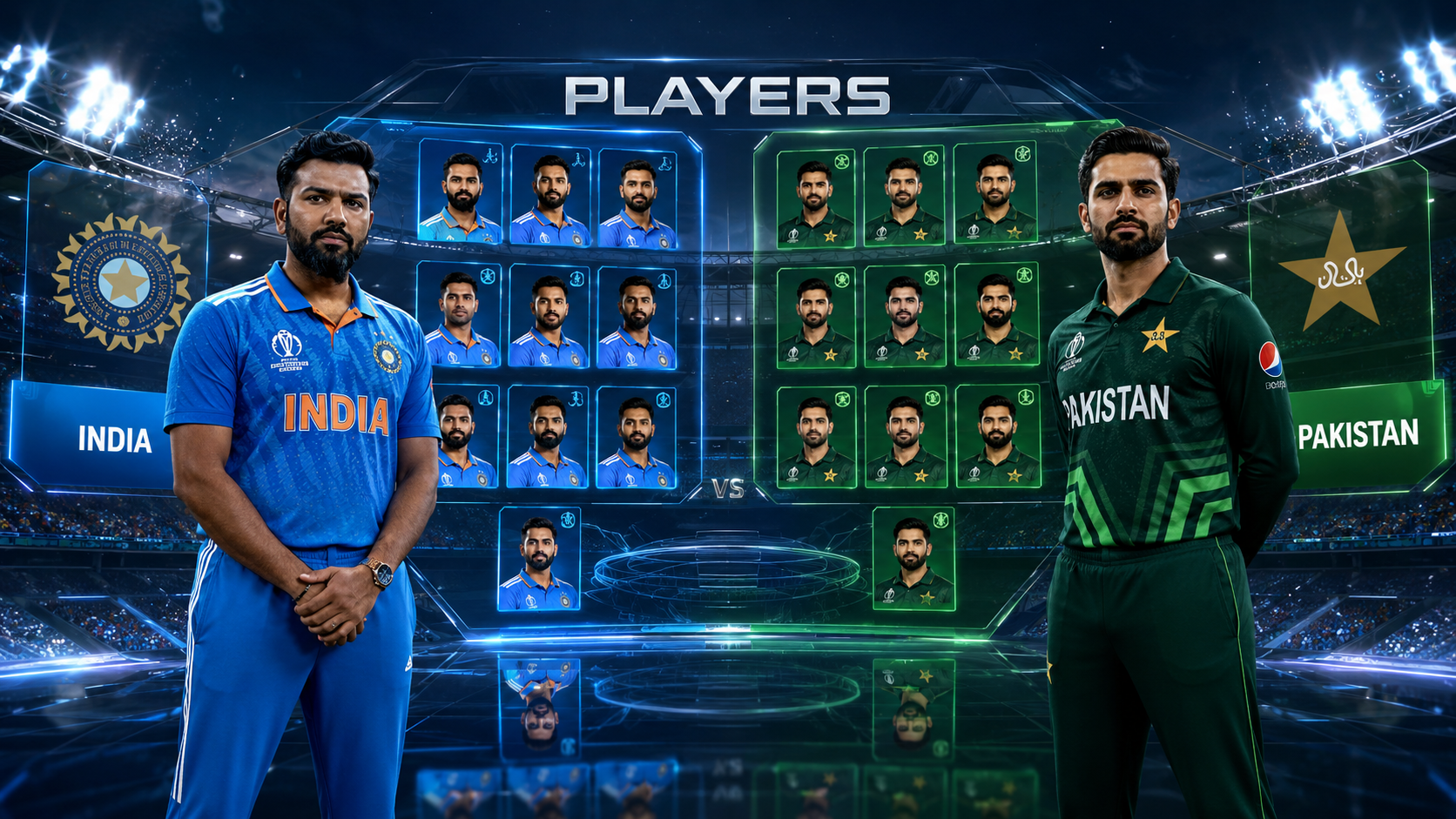 India National Cricket Team Vs Pakistan National Cricket Team Players