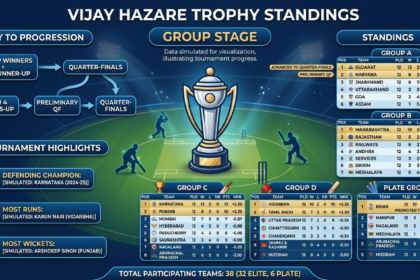 vijay hazare trophy standings