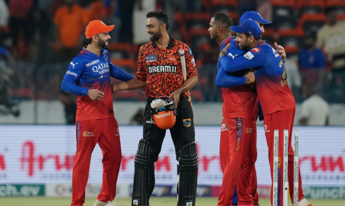 sunrisers hyderabad vs royal challengers bengaluru standings