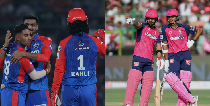 delhi capitals vs rajasthan royals standings