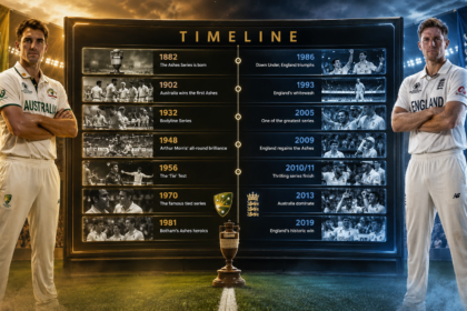 Australian Men’s Cricket Team Vs England Cricket Team Timeline